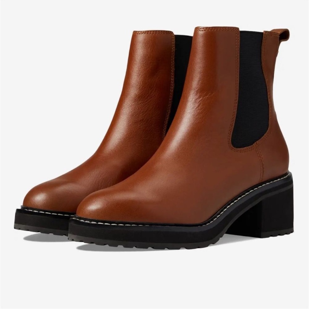 NWOT Madewell the Carina Platform Chelsea Leather Boots size 9.5